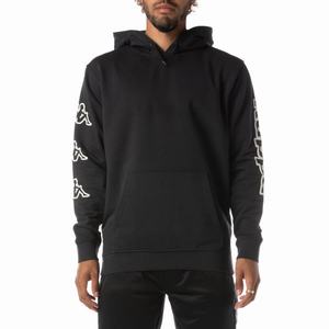 Sudadera Con Capucha Kappa Logo Avo Negros | 20836-VLXC