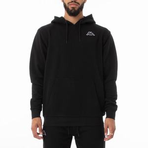 Sudadera Con Capucha Kappa Logo Fleece Caiok Negros | 16508-FCEO