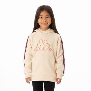 Sudadera Con Capucha Kappa Logo Tape Apet 2 Beige | 01957-DPNQ