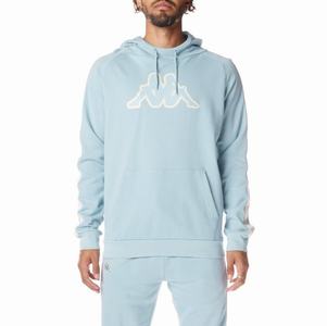 Sudadera Con Capucha Kappa Logo Tape Apet 2 Azules Claro | 46172-ATOK