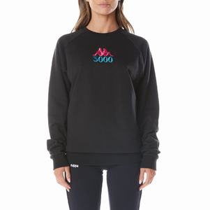 Sudaderas Kappa Authentic Gumball Grisa Crewneck Negros | 13854-KTHU