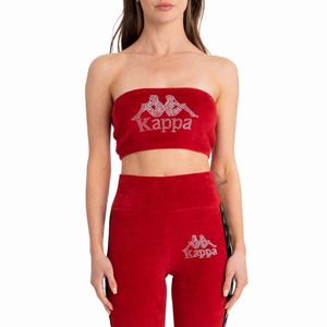 Sujetador Bandeau Kappa Authentic Swirlie Rojos | 06128-VZMC