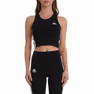 Sujetadores Deportivos Kappa 222 Banda Atvan 2 Crop Tank Negros | 73524-BQIX