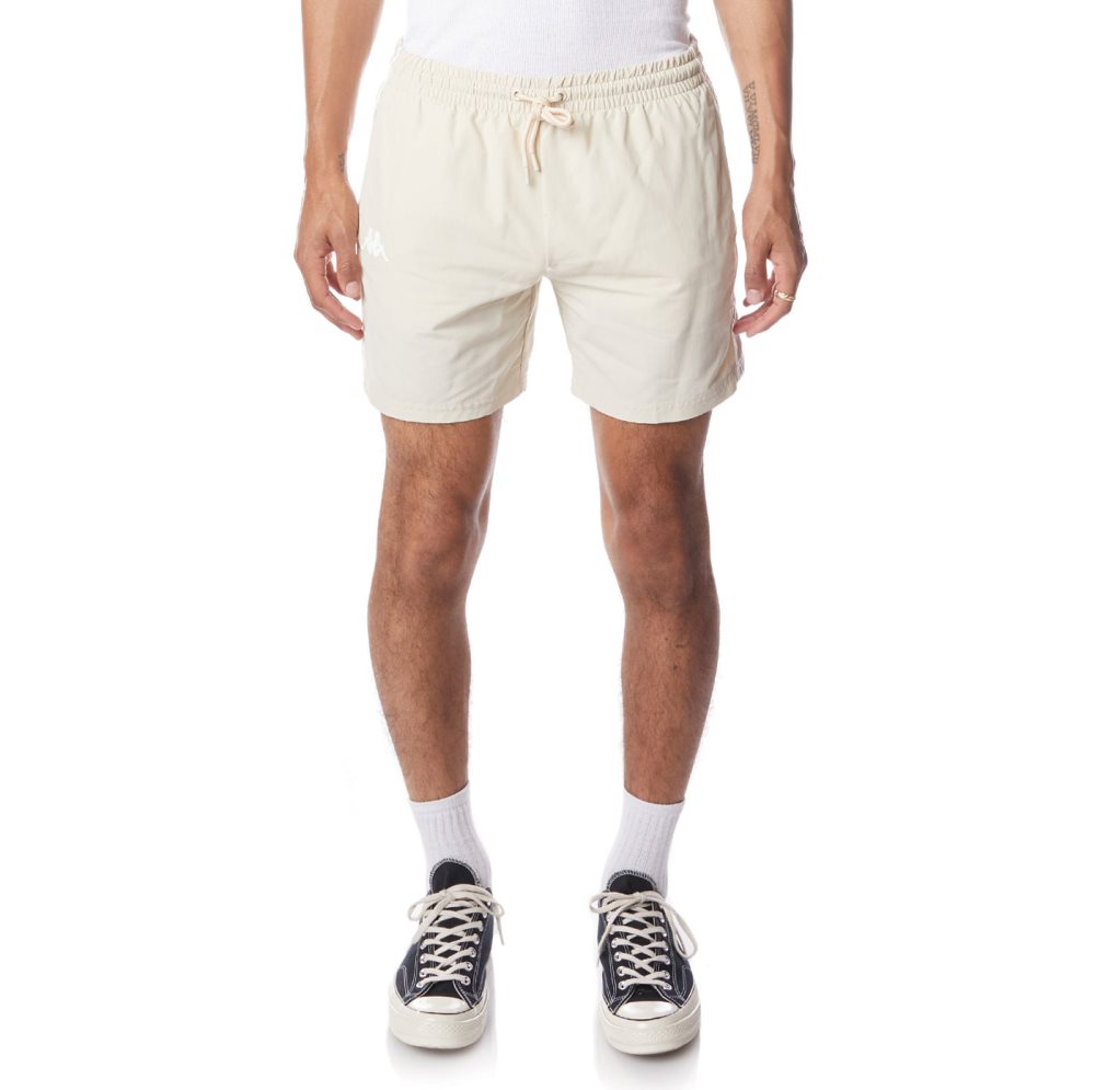 Bermudas Kappa 222 Banda Coney Swim Trunks Beige Blancos | 51472-ZDLQ