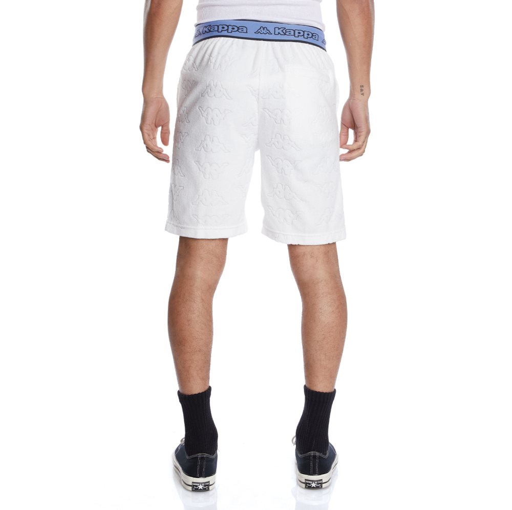 Bermudas Kappa Logo Tape Eko Blancos Azules | 50718-UBFQ