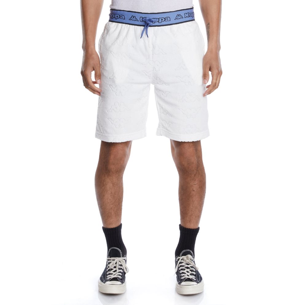 Bermudas Kappa Logo Tape Eko Blancos Azules | 63827-LFIJ