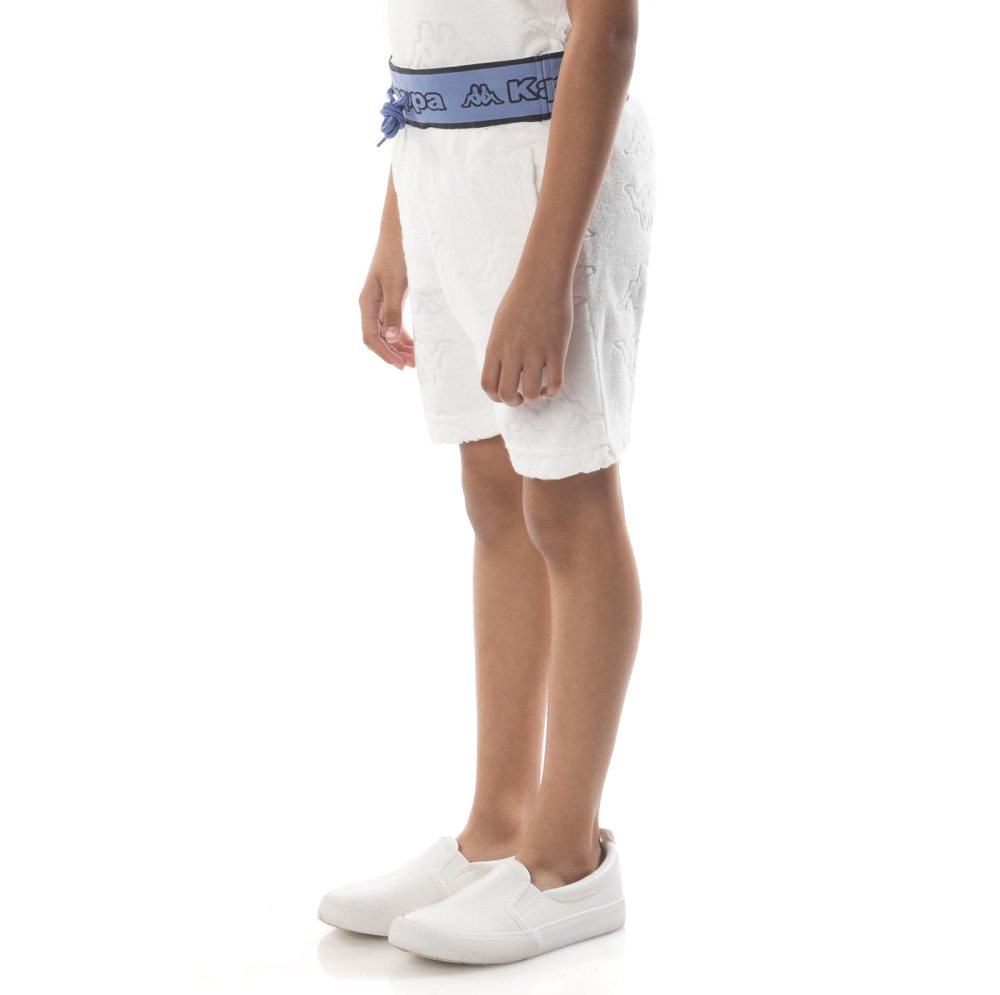 Bermudas Kappa Logo Tape Eko Blancos Azules | 79035-APKO