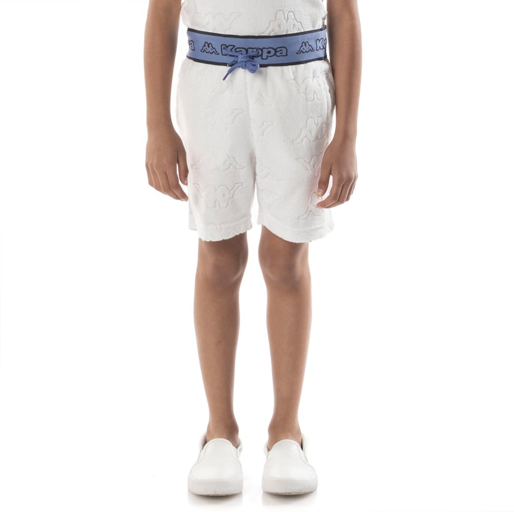 Bermudas Kappa Logo Tape Eko Blancos Azules | 79035-APKO