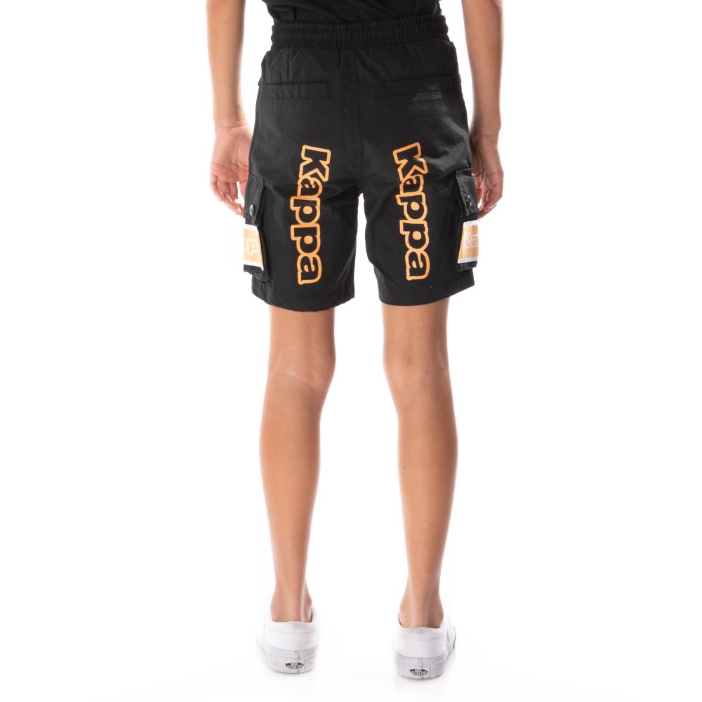 Bermudas Kappa Logo Tape Esso Cargo Negros Naranjas | 76920-SFTN