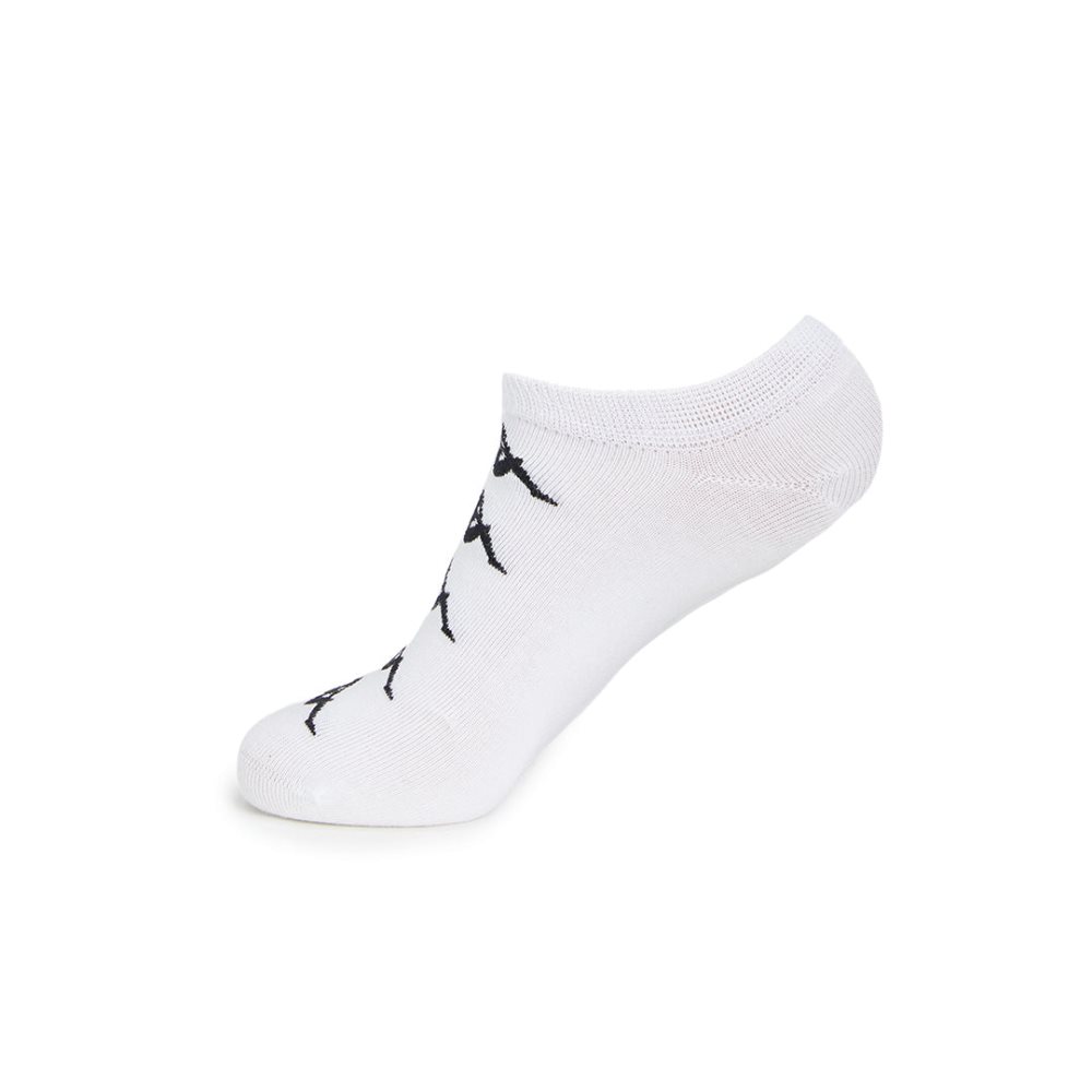 Calcetines Kappa Authentic Assis 1 Pack Blancos Negros | 72568-NGIL