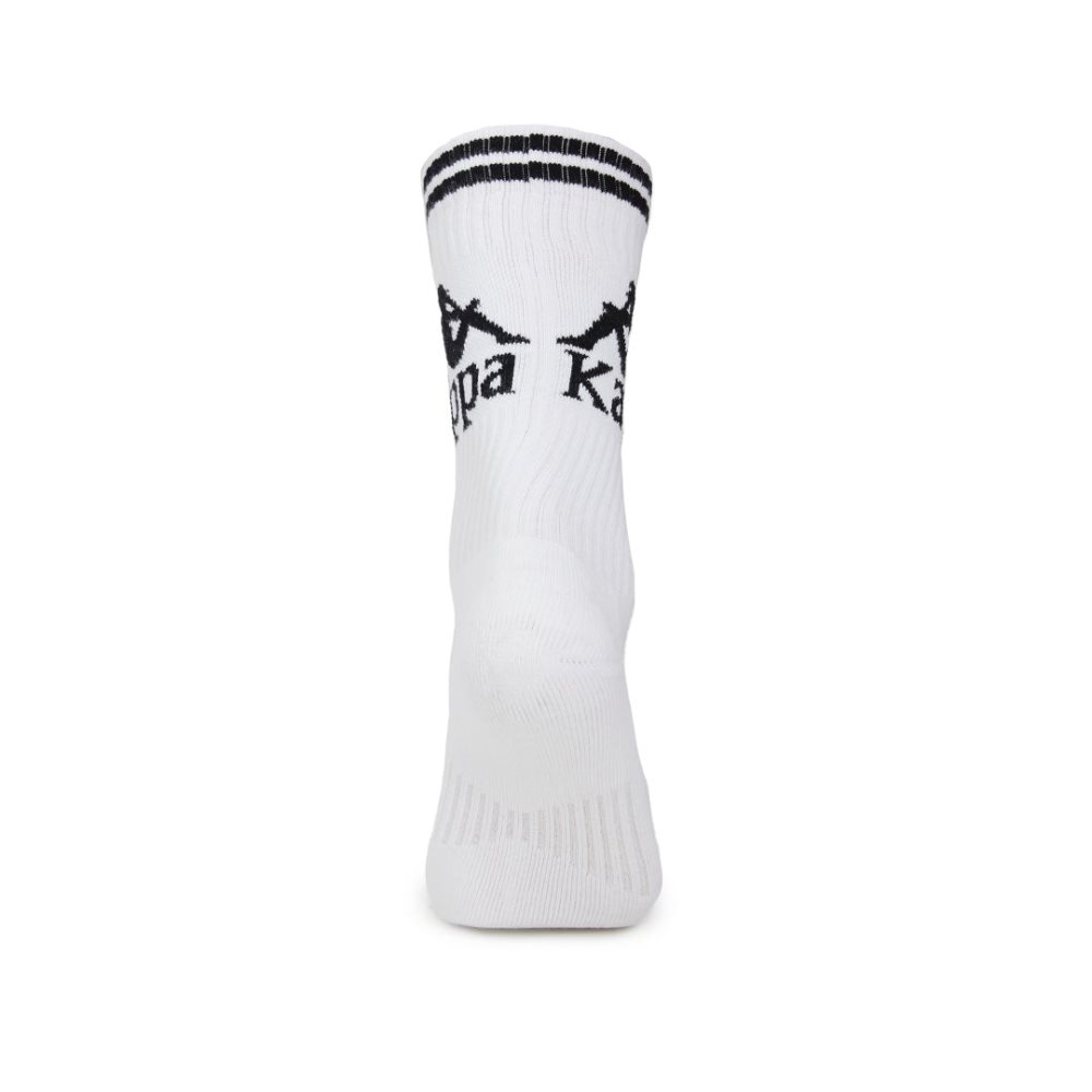 Calcetines Kappa Authentic Aster 1 Pack Blancos Negros | 18243-EJPD