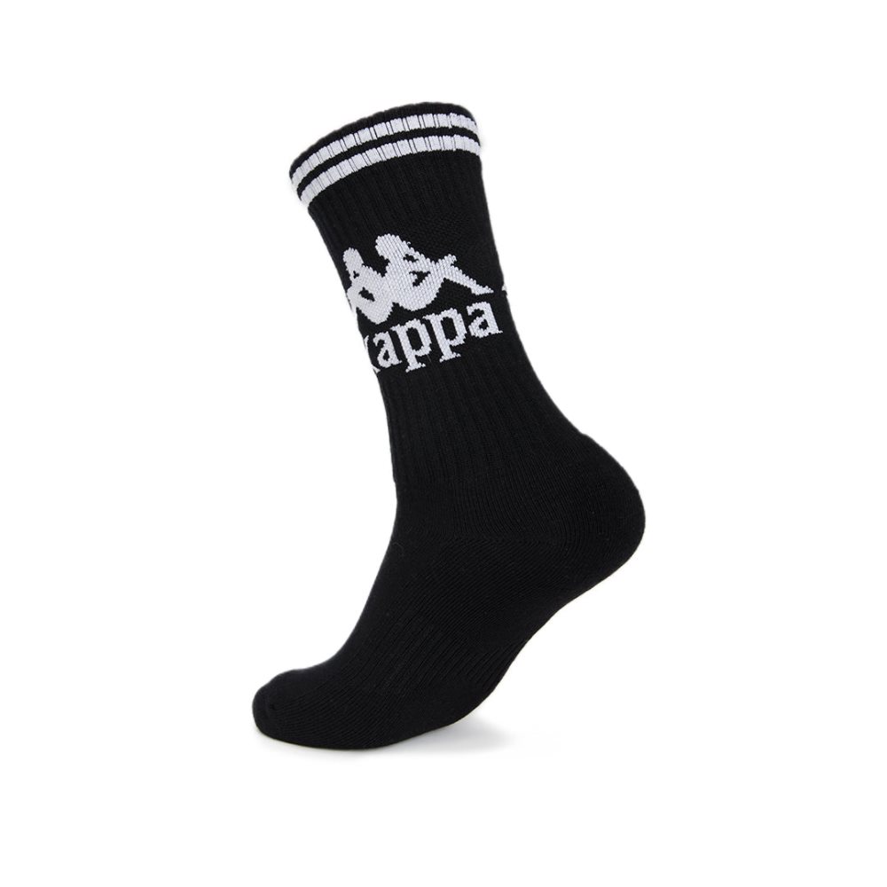 Calcetines Kappa Authentic Aster 1 Pack Negros Blancos | 41752-NJVH