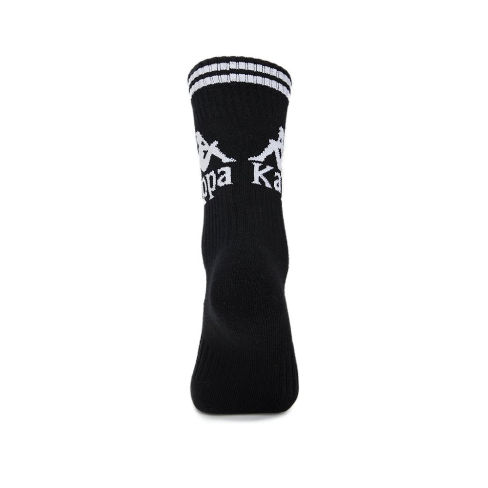 Calcetines Kappa Authentic Aster 1 Pack Negros Blancos | 41752-NJVH