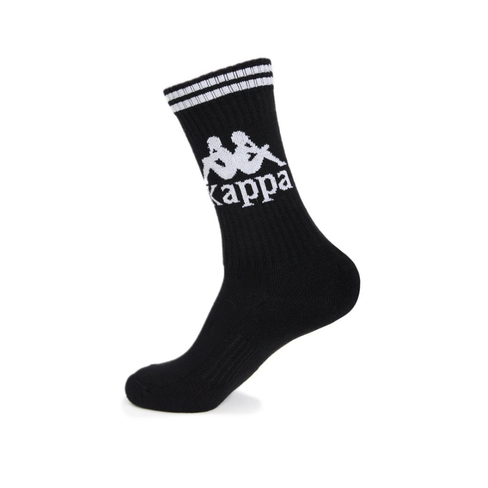 Calcetines Kappa Authentic Aster 1 Pack Negros Blancos | 41752-NJVH