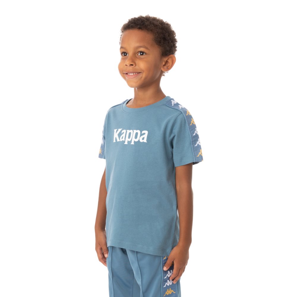 Camiseta Kappa 222 Banda Bendocin Azules Claro | 52967-RLQD