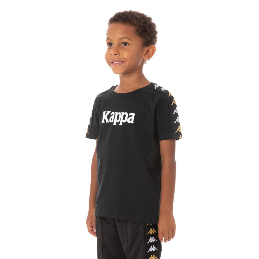 Camiseta Kappa 222 Banda Bendocin Negros | 31562-LMSC