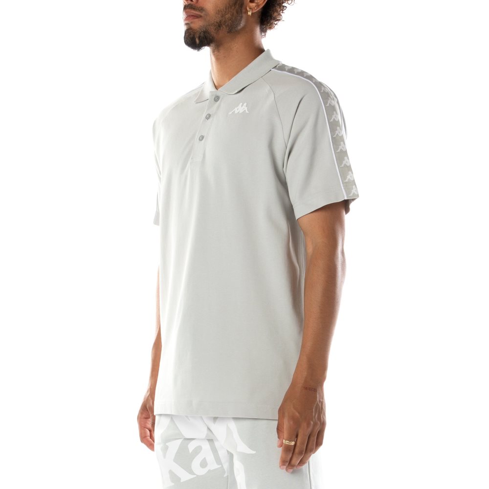 Camiseta Kappa 222 Banda Calsinz Polo Grises Blancos | 24389-SHIX