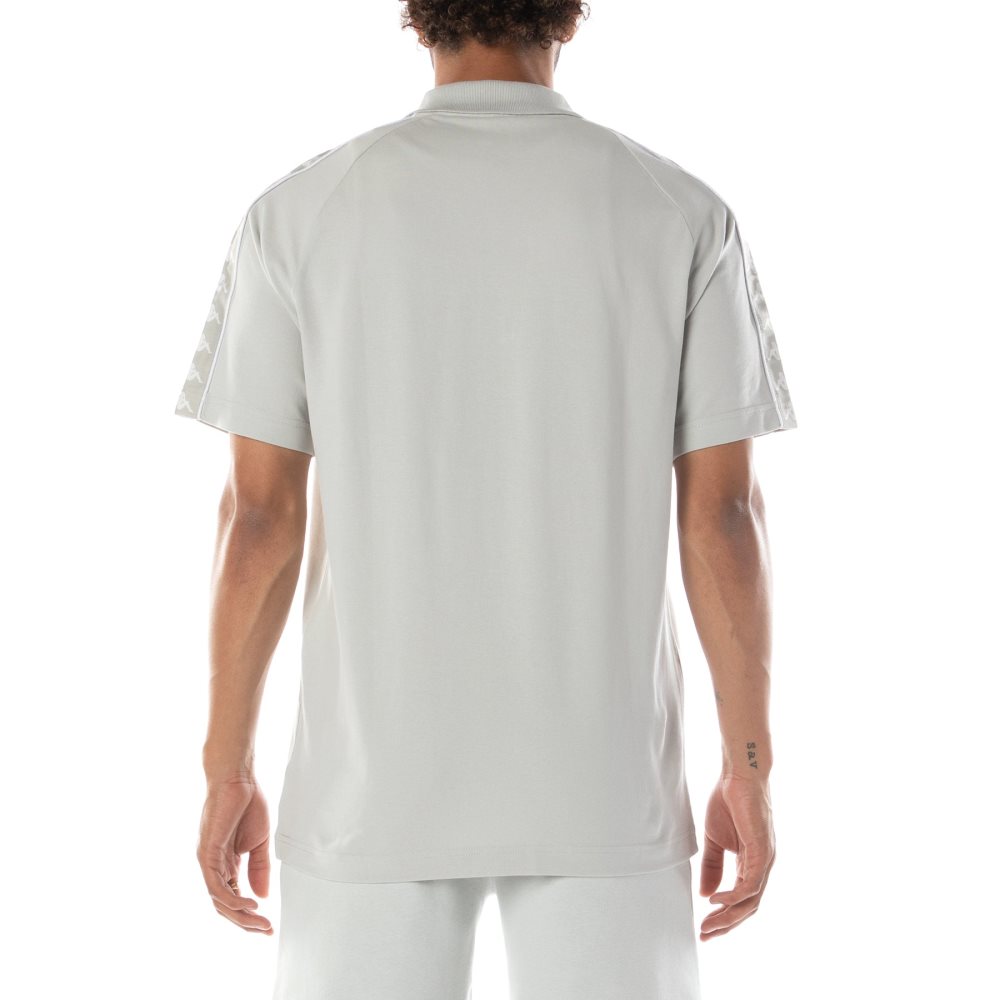 Camiseta Kappa 222 Banda Calsinz Polo Grises Blancos | 24389-SHIX