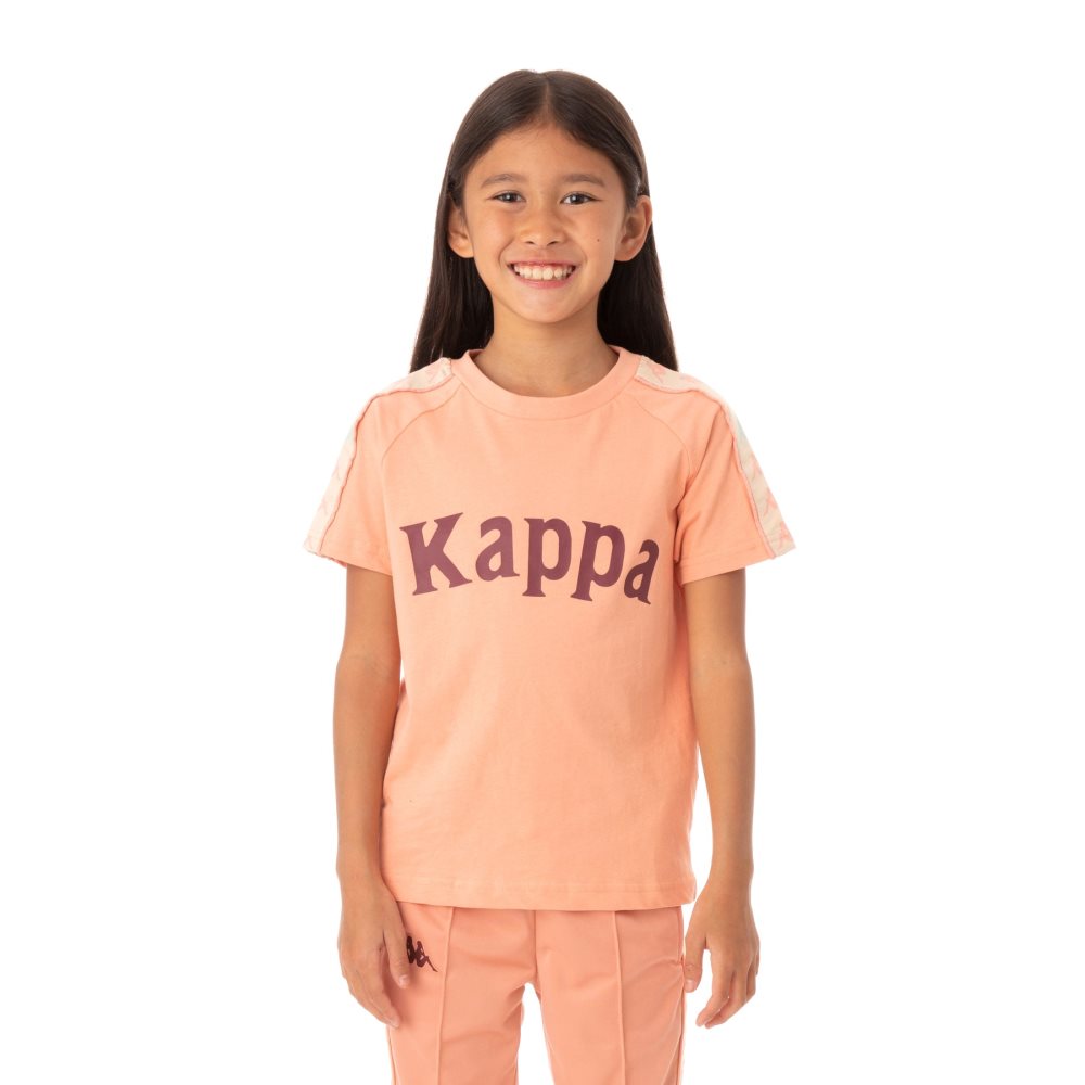 Camiseta Kappa 222 Banda Deto Rosas Coral | 08357-XHLJ