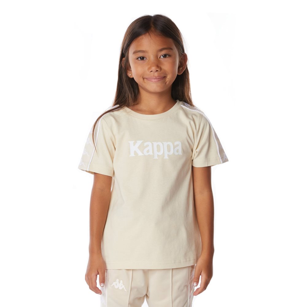 Camiseta Kappa 222 Banda Torio Beige | 69571-VEWF