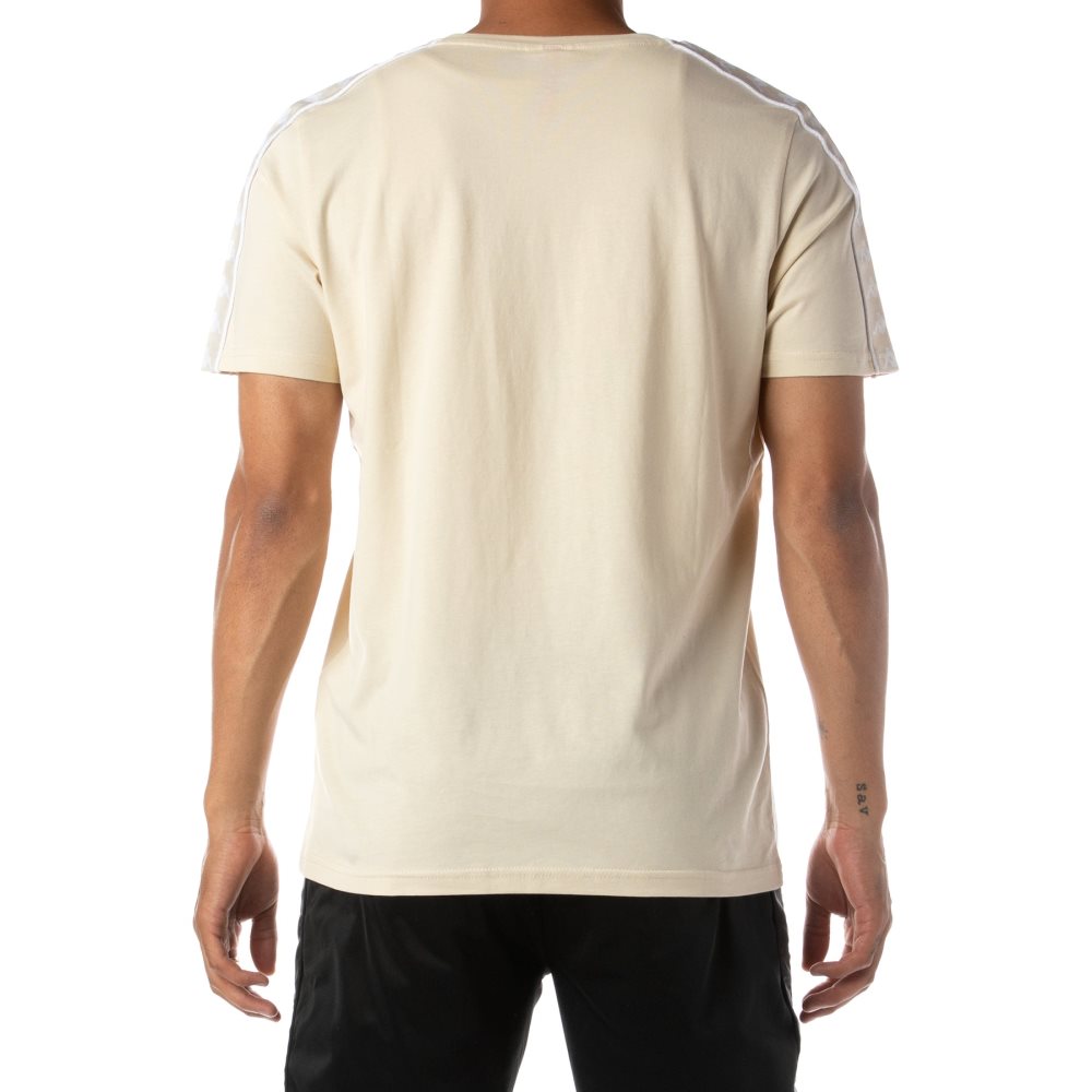 Camiseta Kappa 222 Banda Torio Beige Blancos | 63087-LIXD