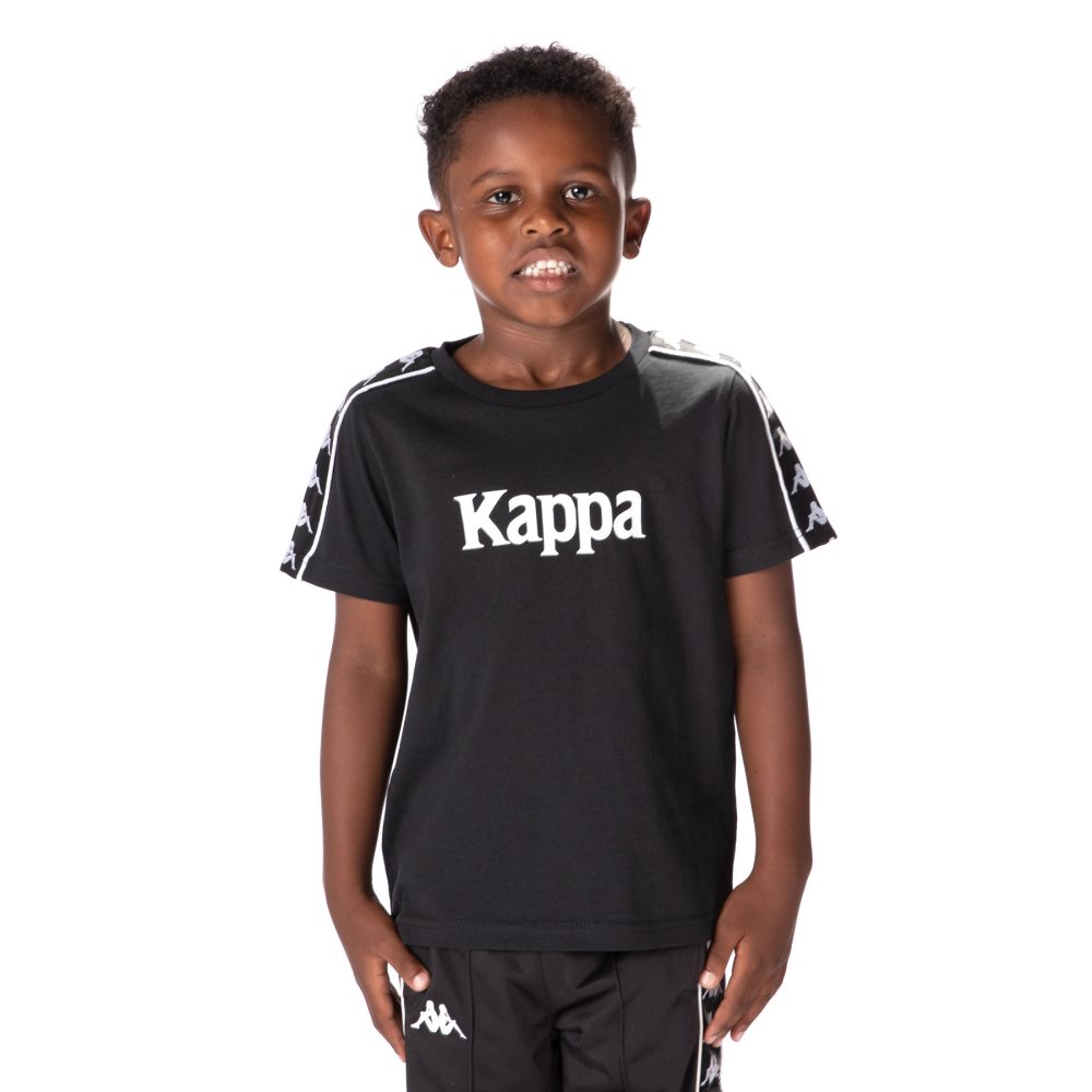 Camiseta Kappa 222 Banda Torio Negros | 07584-VQAH