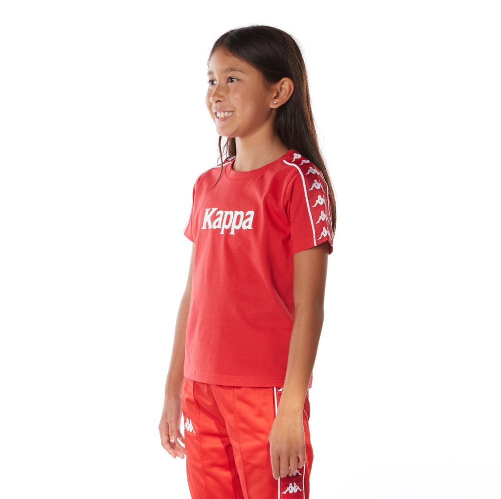 Camiseta Kappa 222 Banda Torio Rojos | 42093-EKXW