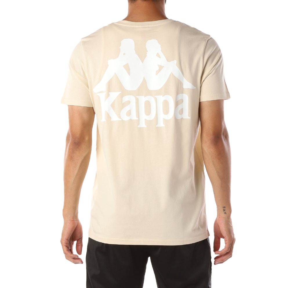 Camiseta Kappa Authentic Ables Beige Blancos | 67950-MPHA