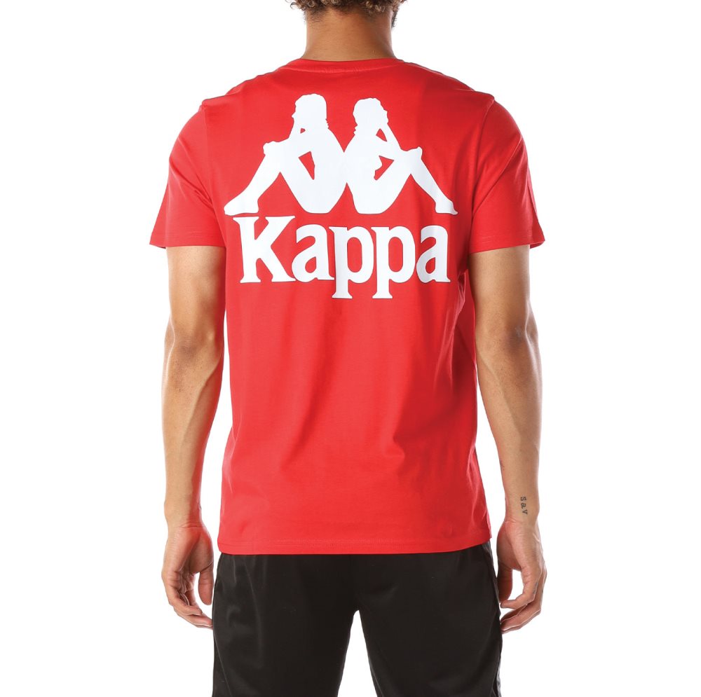 Camiseta Kappa Authentic Ables Rojos Blancos | 08795-FSPD