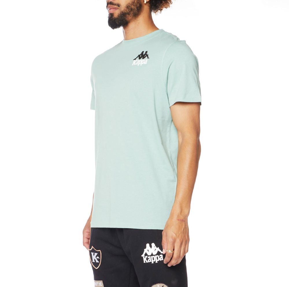 Camiseta Kappa Authentic Ables Verde Oliva | 06923-HPSV