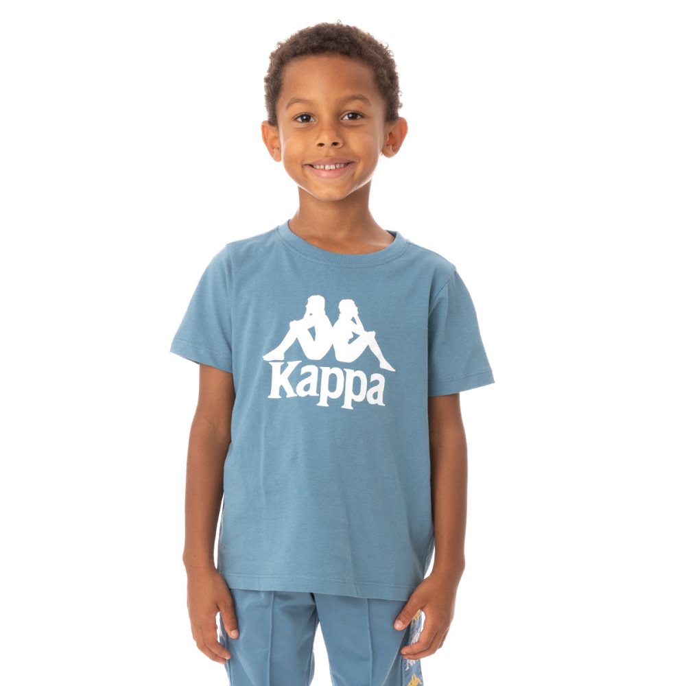 Camiseta Kappa Authentic Estessi Azules Claro | 41359-HERL