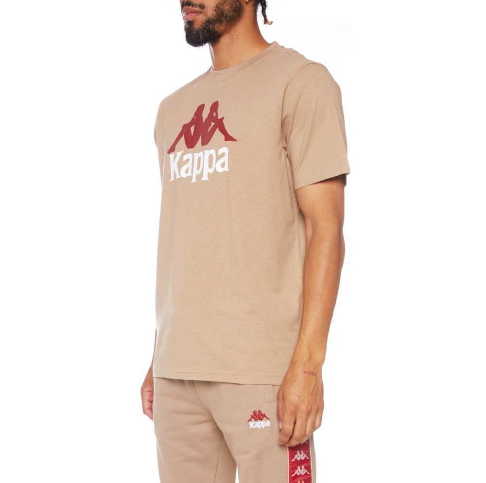 Camiseta Kappa Authentic Estessi Marrom | 15049-JERS