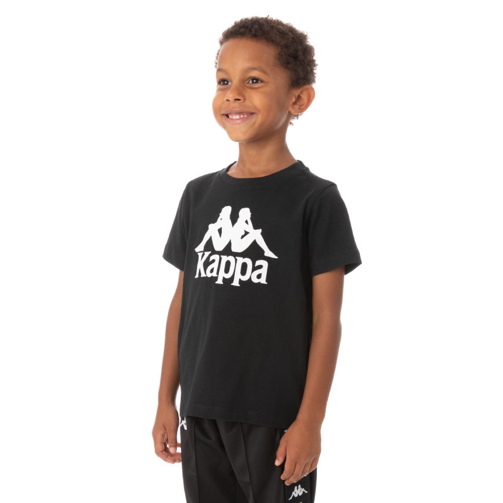 Camiseta Kappa Authentic Estessi Negros | 64301-LNBH