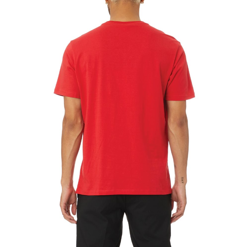 Camiseta Kappa Authentic Estessi Rojos Blancos | 01643-WIVE