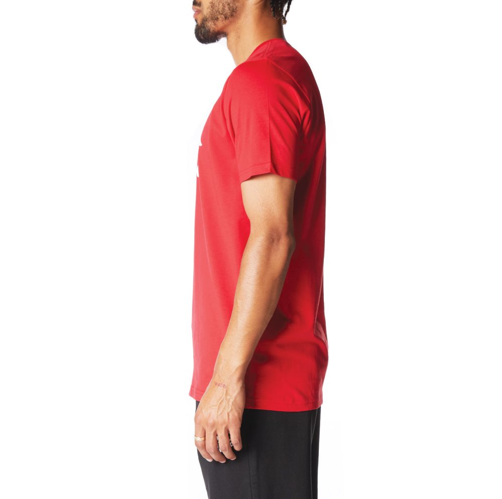 Camiseta Kappa Authentic Estessi Rojos Blancos | 72358-SKUH