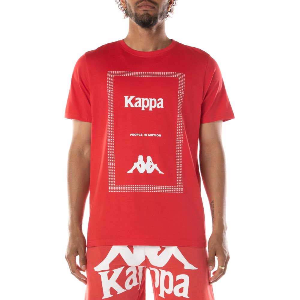 Camiseta Kappa Authentic Graphik Graphy Rojos | 12638-JFIX