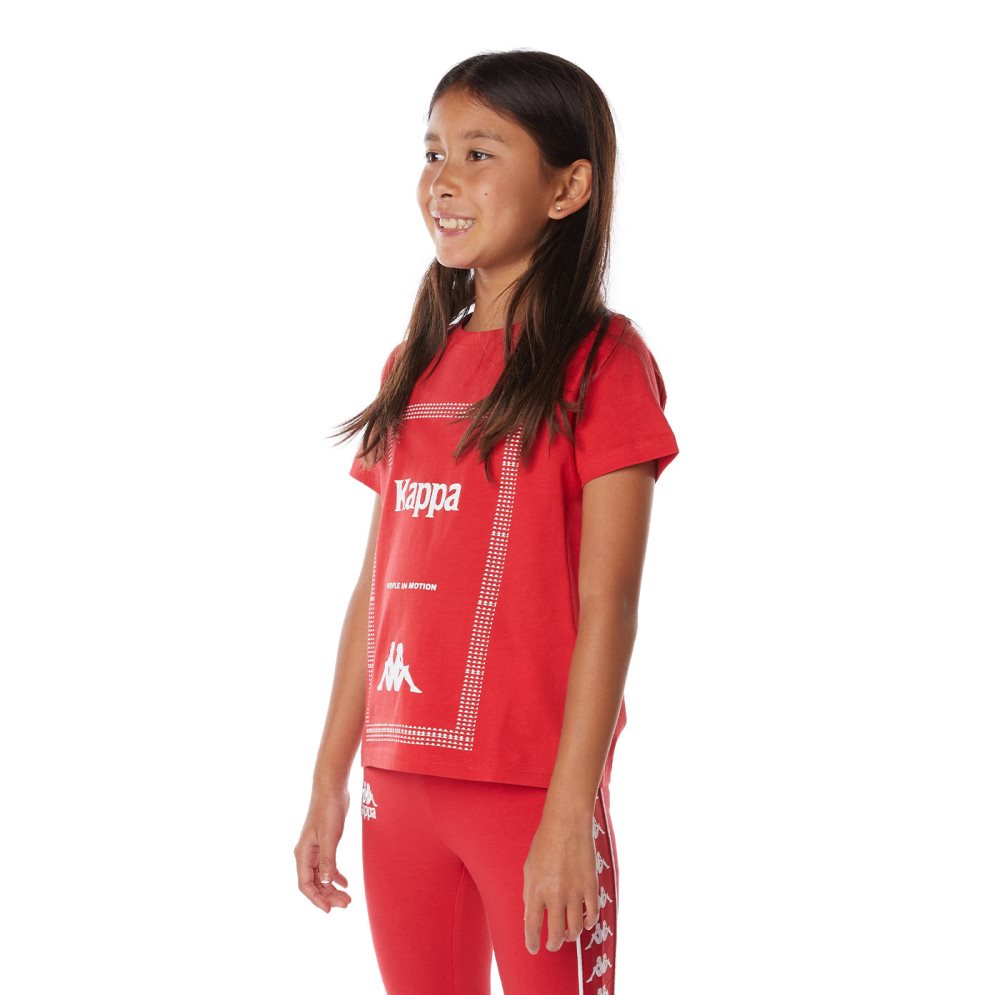 Camiseta Kappa Authentic Graphik Graphy Rojos | 92740-FEOC