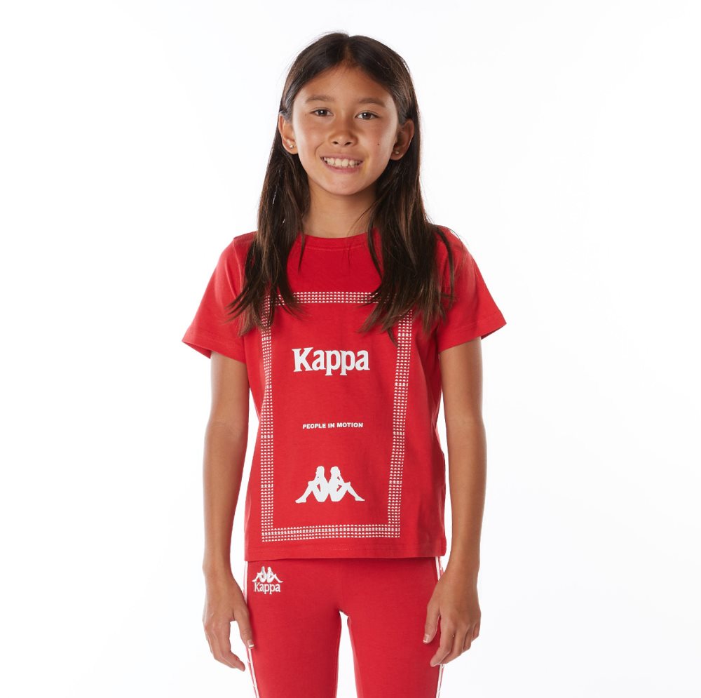 Camiseta Kappa Authentic Graphik Graphy Rojos | 92740-FEOC