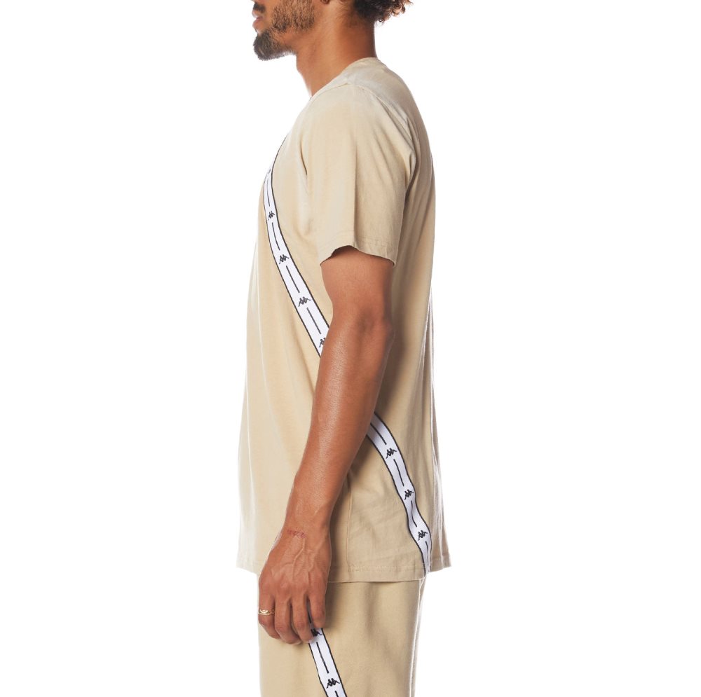 Camiseta Kappa Authentic Jpn Poznan Beige | 78691-EQNO