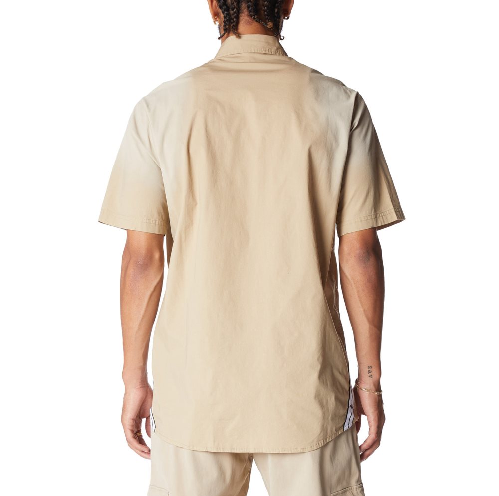 Camiseta Kappa Authentic Jpn Takata Button Down Beige | 12498-KYAD