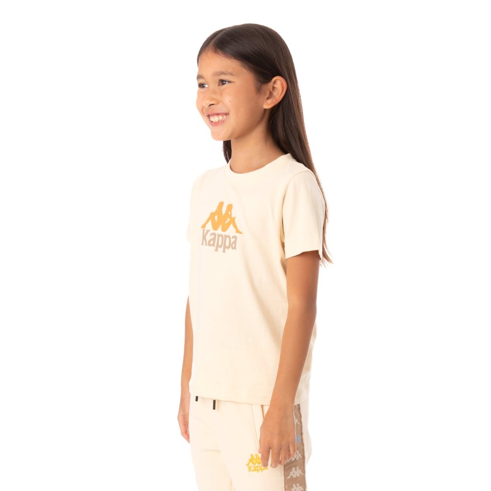 Camiseta Kappa Authentic Molongio Beige | 21963-ZDJM