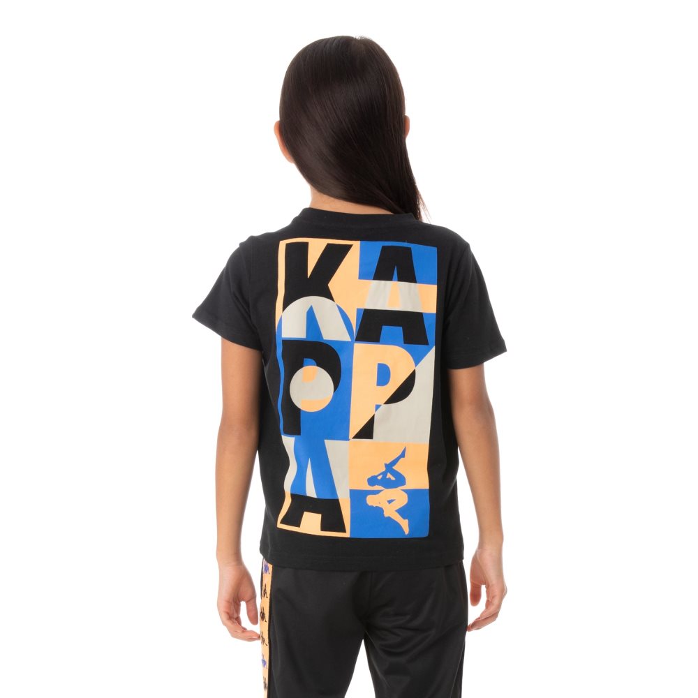 Camiseta Kappa Authentic Molongio Negros | 91827-VSQJ