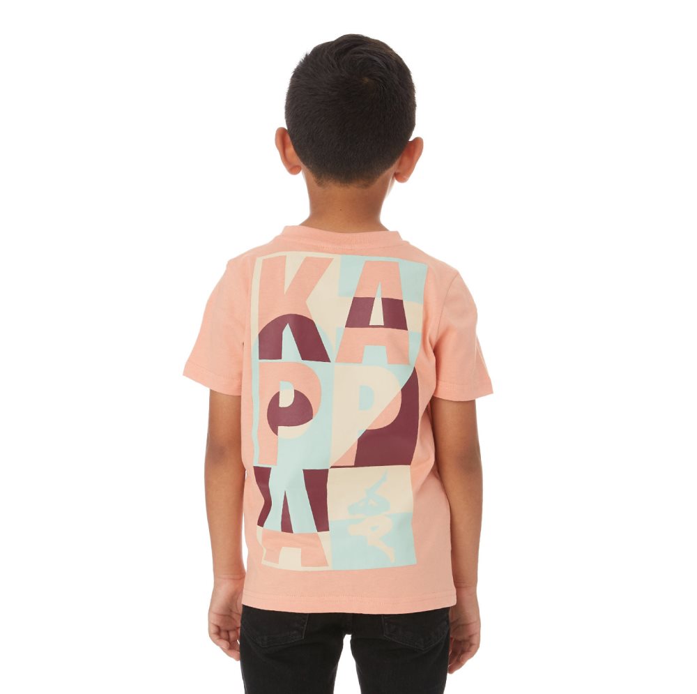 Camiseta Kappa Authentic Molongio Rosas Coral | 21039-WSYH