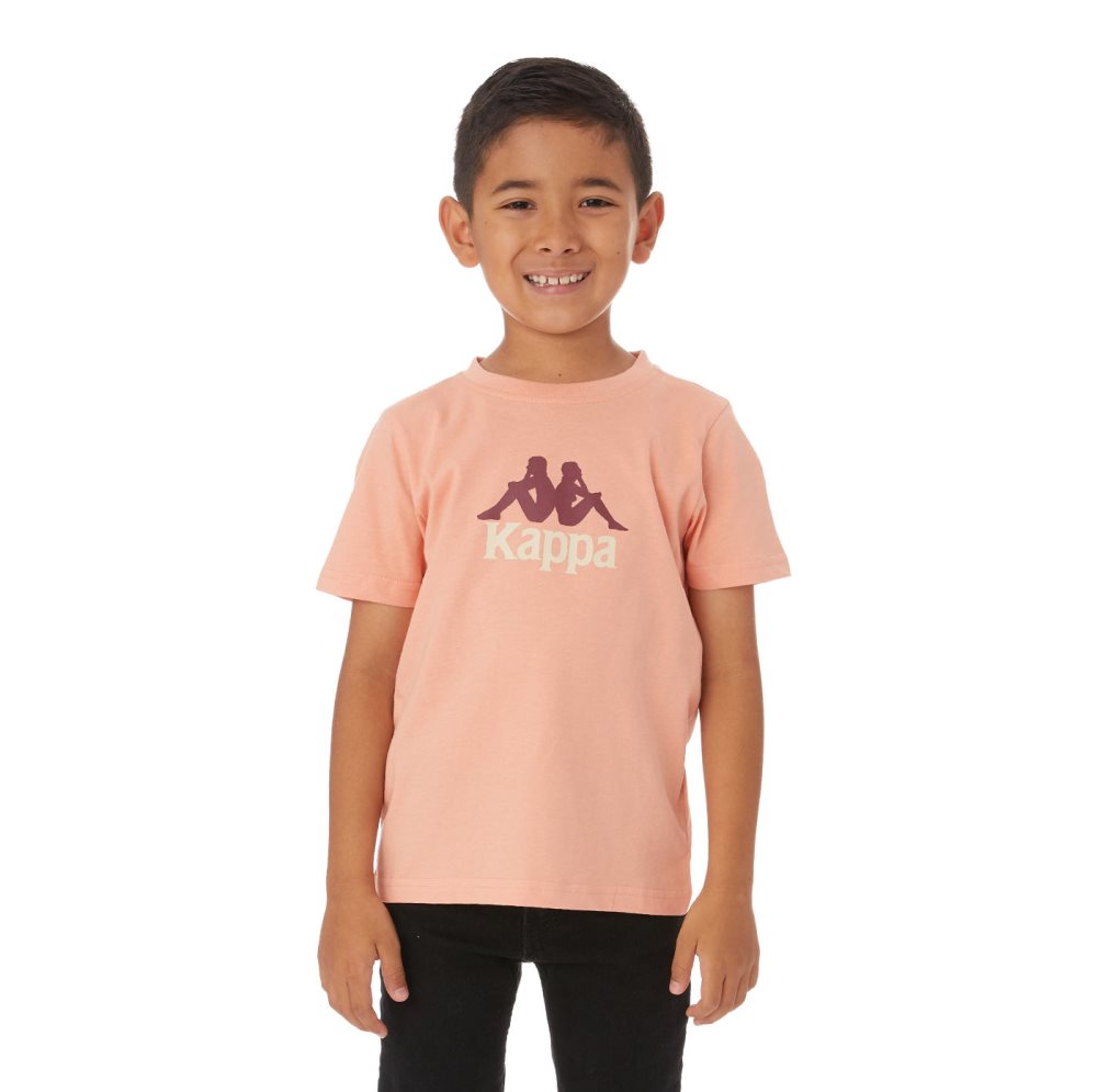 Camiseta Kappa Authentic Molongio Rosas Coral | 21039-WSYH