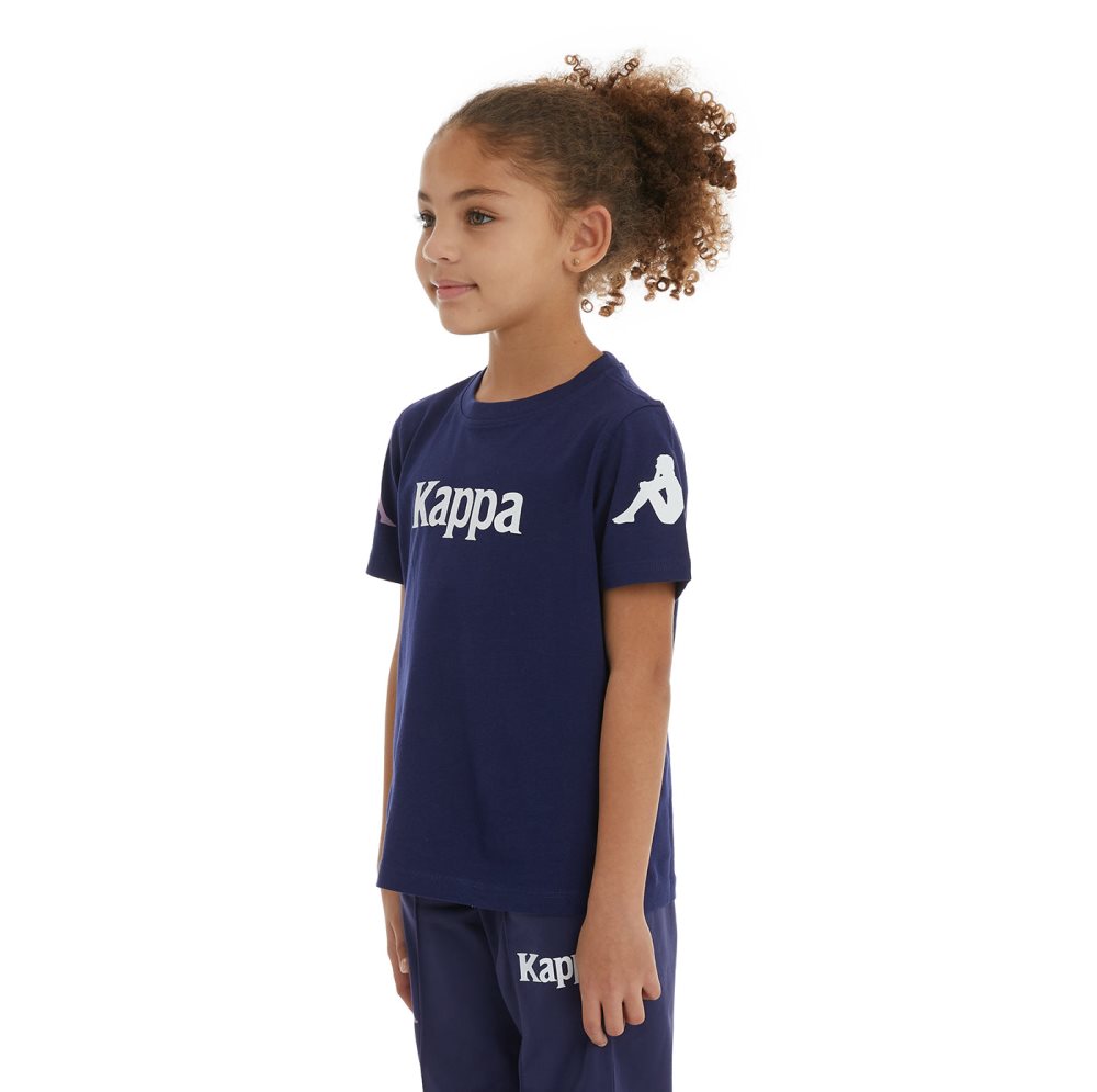 Camiseta Kappa Authentic Paroo Azul Marino | 56489-MJAE