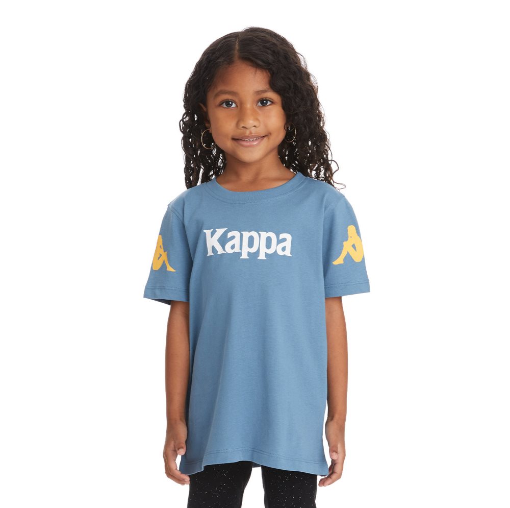 Camiseta Kappa Authentic Paroo Azules Claro | 96072-LOJT