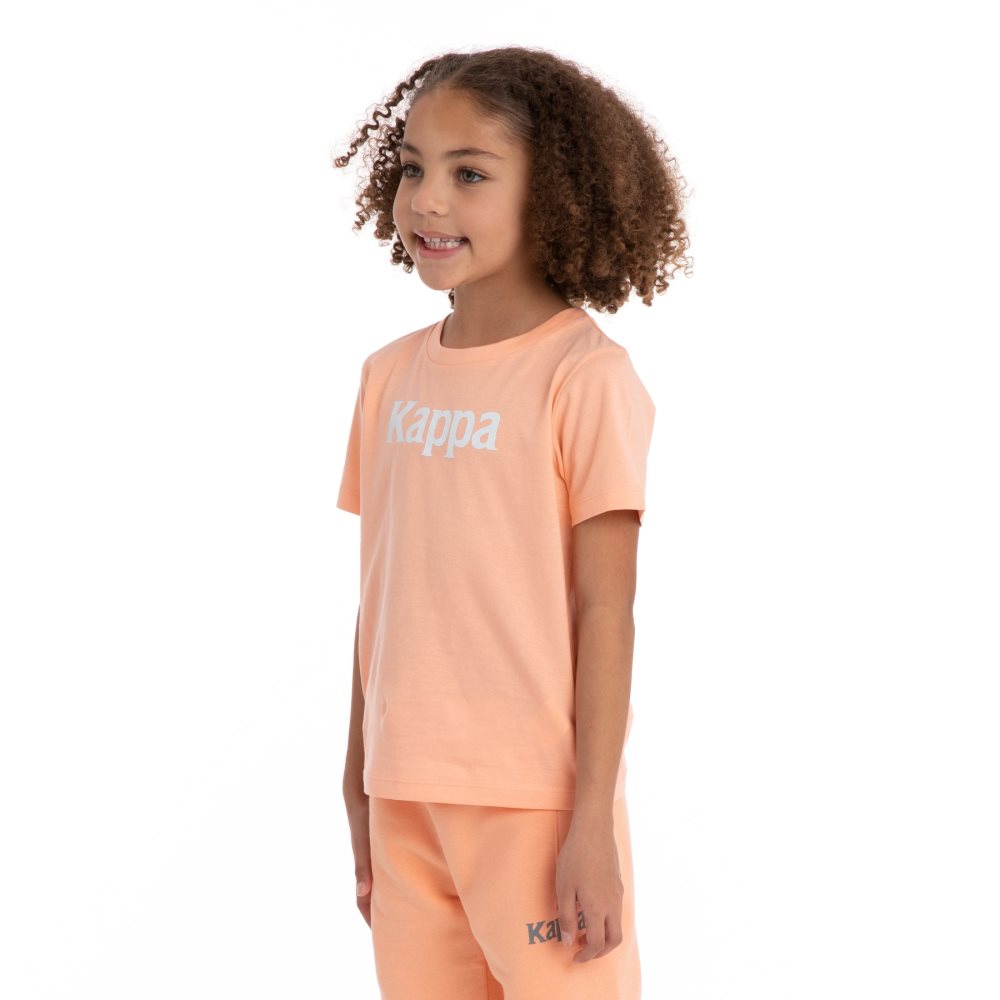 Camiseta Kappa Authentic Runis Coral Blancos | 97431-PIRF