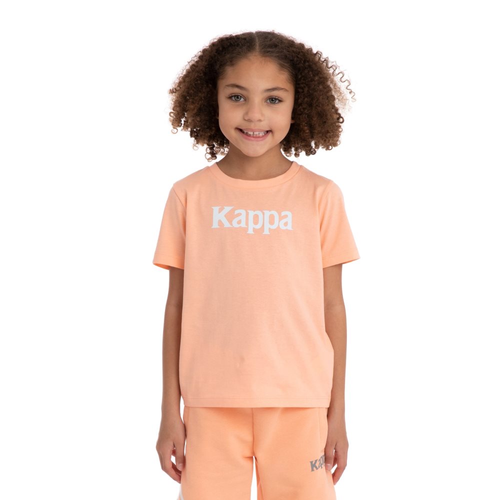 Camiseta Kappa Authentic Runis Coral Blancos | 97431-PIRF