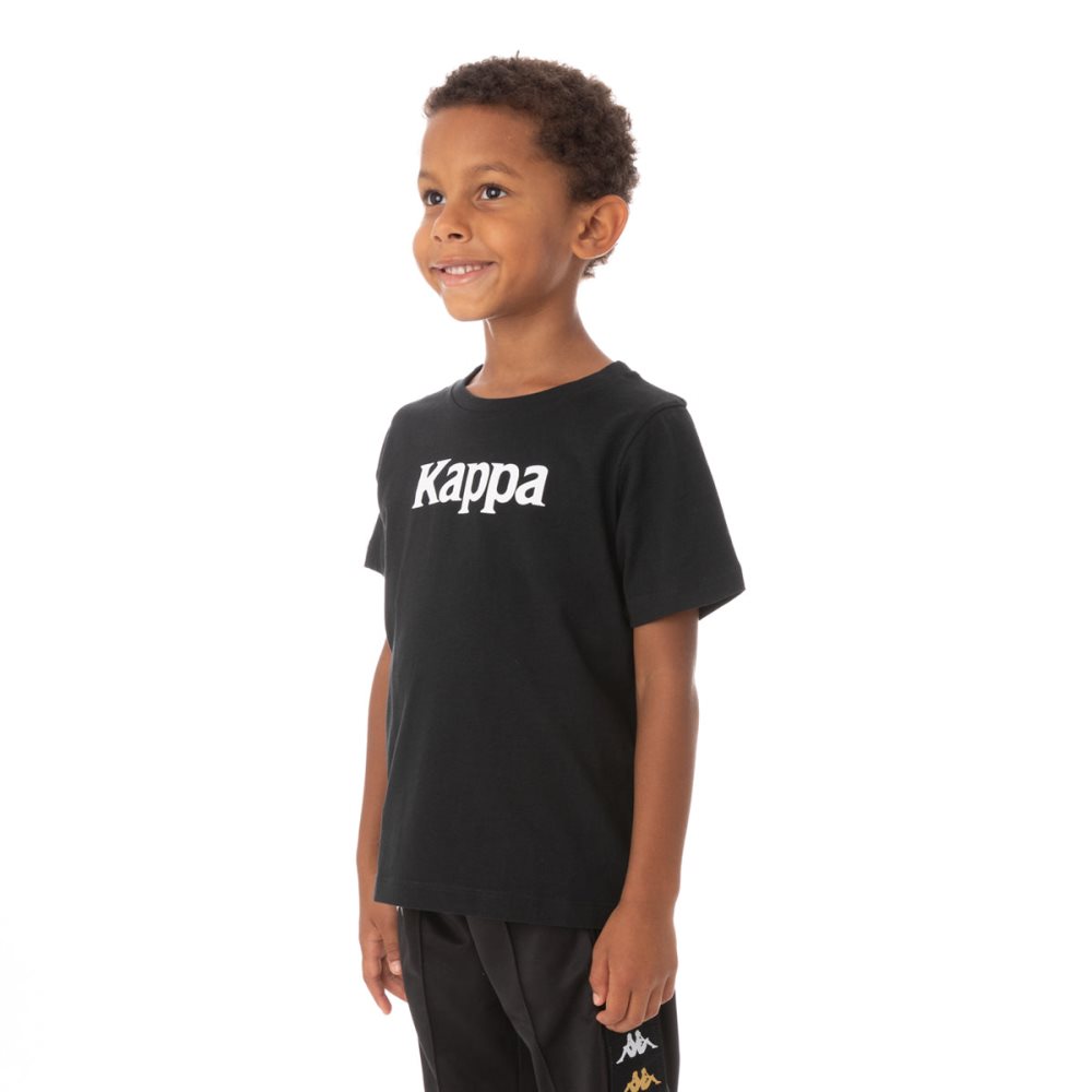 Camiseta Kappa Authentic Runis Negros | 82394-LMFR