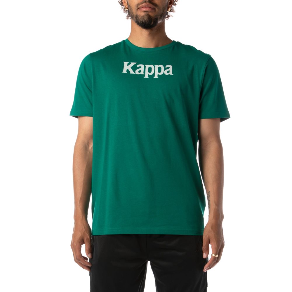 Camiseta Kappa Authentic Runis Verdes Grises | 13078-BPRT